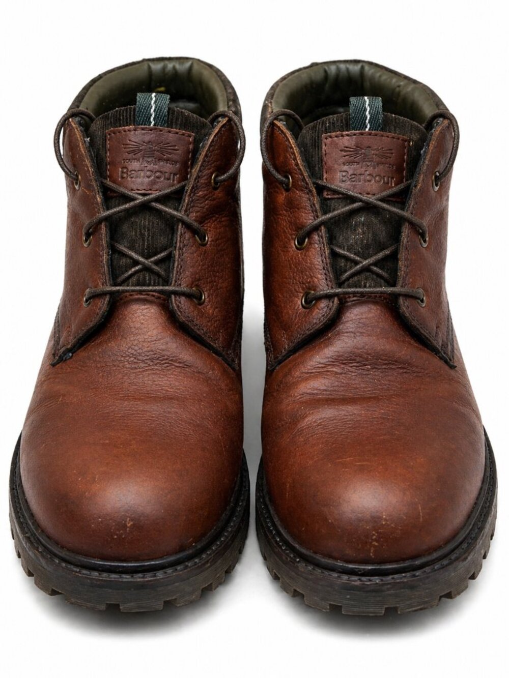 Barbour South Shields Leather Boots Brown Men’s Size 11 Waterproof Chukka Work